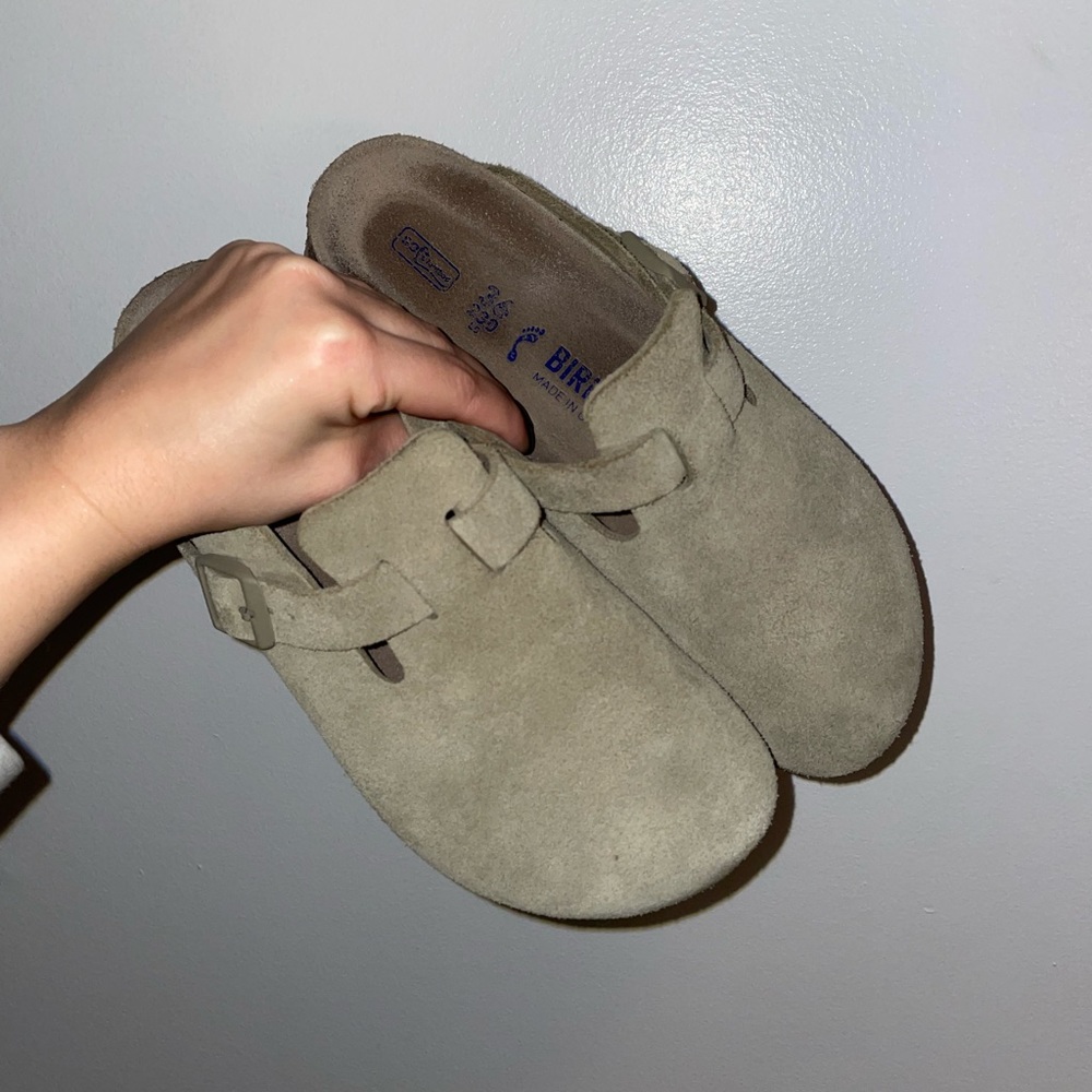 BOSTON SOFT FOOTBED SUEDE LEATHER - FADED KHAKI